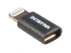Valueline Adaptor USB Lightning tata - micro USB mama negru Valueline (VLMP39901B)