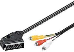 Goobay Cablu Scart la 3x RCA 3m cu comutator Goobay (50365)