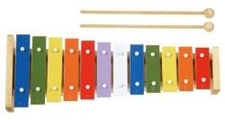 New Classic Toys Xilofon Metallophone - 12 note colorate Instrument muzical de jucarie