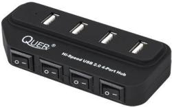 Quer Hub Usb 4 port USB cu intrerupator individual Quer (KOM0753) - sogest