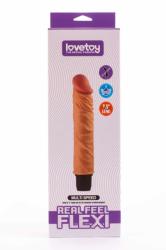 Lovetoy Real Feel Flexi Vibrator (4) 9,8" vízálló, eres vibrátor