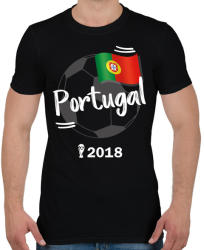 printfashion Portugália - Férfi póló - Fekete (913440)