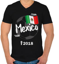 printfashion Mexikó - Férfi V-nyakú póló - Fekete (914385)