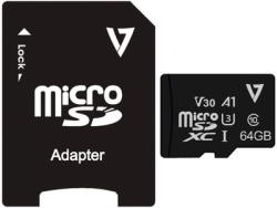 V7 V30 A1 microSDXC UHS-I CL10 64GB VFMSD64GV30U3-3E