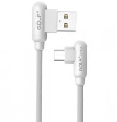 GOLF Cablu Golf Wing Micro USB 45M 1m 2.4A alb (GC-45M-W)