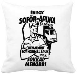 printfashion Sofőr Apuka - Párnahuzat, Díszpárnahuzat - Fehér (919991)