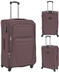 vidaXL Set trolere din material textil, 3 piese, cafeniu (91318) - vidaxl Valiza