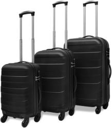 vidaXL 91141 3 piese negru Valiza