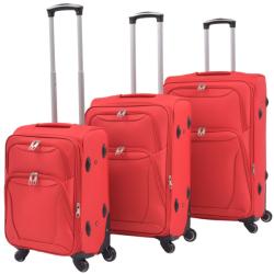 vidaXL 91316 3 piese roșu Valiza
