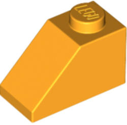 LEGO® Alkatrészek (Pick a Brick) Világos narancssárga 1X2/45° Cserép 6023157