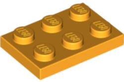 LEGO® Alkatrészek (Pick a Brick) Halvány Narancs 2x3 Lapos Elem 6097503