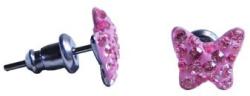  Swanis lepke köves bedugós fülbevaló - hamvas rózsaszín