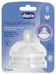 Chicco Natural Feeling Gyors folyású etetőcumi 6hó+ (2 db)