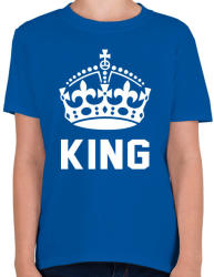 printfashion KING - Gyerek póló - Királykék (921405)