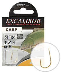Excalibur kötött horog carp classic, gold no. 8 (47024-008)