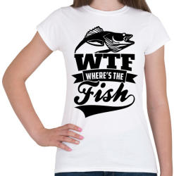 printfashion WTF horgász - Női póló - Fehér (923980)