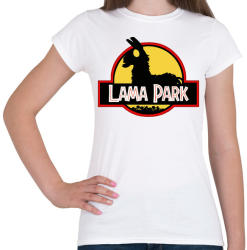 printfashion Lama Park - Női póló - Fehér (931086)