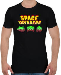 printfashion Space Invaders - Férfi póló - Fekete (936090)