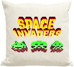 printfashion Space Invaders - Párnahuzat, Díszpárnahuzat - Lenvászon (936261)