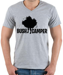 printfashion Fortnite Bush Camper - Férfi V-nyakú póló - Sport szürke (937040)