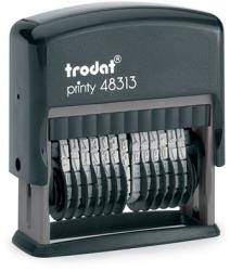TRODAT Számbélyegző, TRODAT, Printy 48313 , fekete ház, fekete párnával (IT48313F) - papirdepo