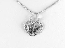 Ezüst Always Together - Két arcos kettépattintható ezüst szív medál