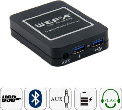 Wefa WF-606 Bluetooth/MP3/USB/AUX illesztő (Renault, Mini ISO) (WF-606 Renault)