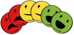  Mágneses emotikonok (smiley), válogatás, 50 mm, 6 db (LM7-123304) - shop