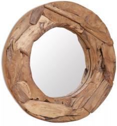 vidaXL Oglindă decorativă Lemn de tec 60 cm Rotundă (244560)