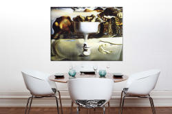  Vászonkép APPARITION ON FACE AND FRUIT DISH ON A BEACH - Salvador Dalí