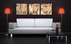  Kézzel festett POP Art festmény LICHTENSTEIN 3 darab li2 | különböző méretek