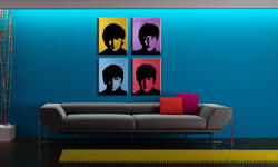  Kézzel festett POP Art festmény BEATLES 4 db bea6 | különböző méretek