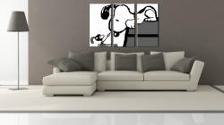  Kézzel festett vászonképek POP Art SNOOPY snoopy3 (pop art)