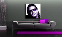  Kézzel festett vászonképek POP Art Bono-U2 bono3 (POP ART)