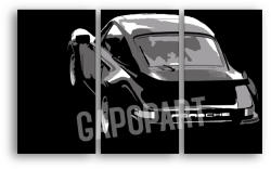  Kézzel festett POP Art festmény PORSCHE 911 3 darab por4 | különböző méretek