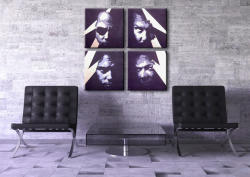  Kézzel festett POP Art festmény METALLICA 4 darab fém | különböző méretek