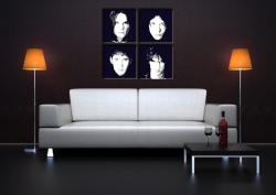  Kézzel festett POP Art festmény A Vervet 4 db tv | különböző méretek