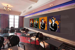 Kézzel festett POP Art festmény Sebhelyesarcú - AL PACINO 4 db 200x50cm al37 | különböző méretek