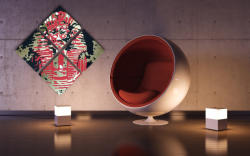  Kézzel festett POP Art Tutan Chamon 4 darabos festmény itt | különböző méretek
