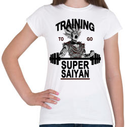 printfashion Training To Go Super Saiyan - Női póló - Fehér (950721)