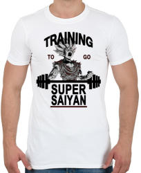 printfashion Training To Go Super Saiyan - Férfi póló - Fehér (950675)