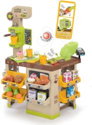 Smoby Cafenea cu cafetieră Espresso Coffee House Smoby cu casă de marcat electronică, cititor de cod de bare şi 57 de accesorii (SM350214)