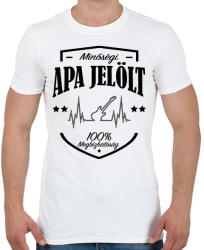 printfashion Gitáros apajelölt - Férfi póló - Fehér (964887)