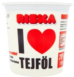 Alföldi Tej Riska I Love élőflórás tejföl 20% 1kg