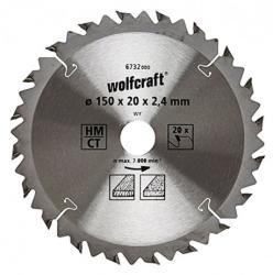 wolfcraft Диск циркулярен за дърво Ø 150х20х2.4, z20, 6732000 Wolfcraft
