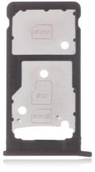 tel-szalk-003932 Huawei Enjoy 7 Plus / Y7 Prime fekete SIM & SD kártya tálca (2 sim kártyás verziók) (tel-szalk-003932)