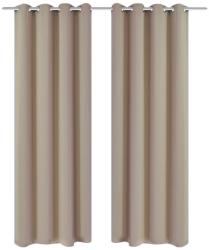 vidaXL Draperii opace cu ocheți metalici, 2 buc, 135 x 175 cm, crem (132201)