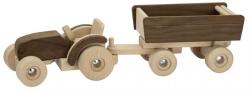 Goki Fa traktor pótkocsival, natúr