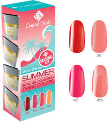 Crystalnails Trend Colors Summer Royal gel készlet - 4x4, 5ml