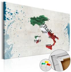 Artgeist Kép parafán - Italy [Cork Map] 120x80